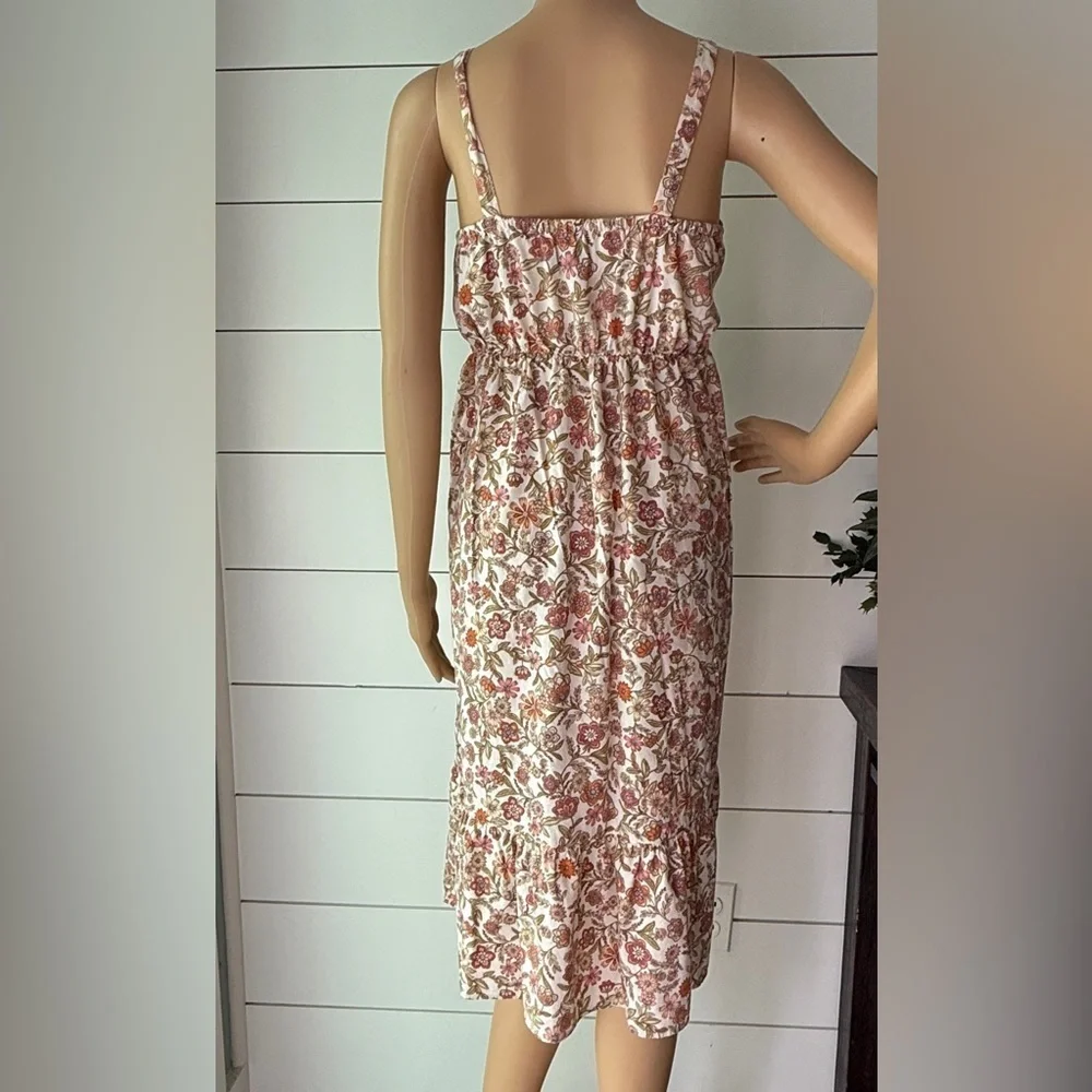 Old Navy Sleeveless Floral-Print Fit & Flare Midi Dress Sz XL (14/16)